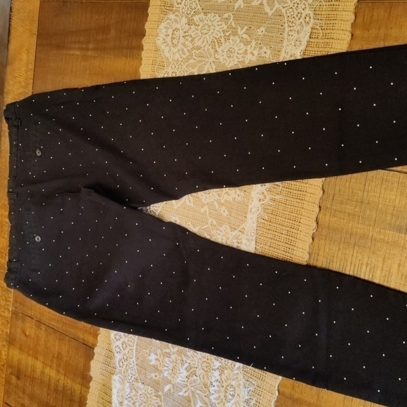 WOMEN'S Gap Slim City Pants, Size 2, Deep Navy w/White Polka Dots, Slim Fit - Picture 5 of 5